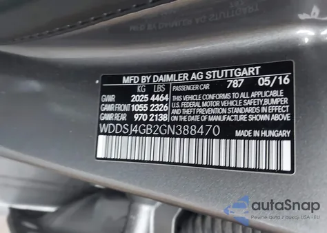 2016 Mercedes-Benz Cla 250 4Matic z USA, uszkodzony, nr VIN WDDSJ4GB2GN388470